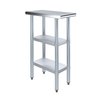 Amgood 24x12 Prep Table with Stainless Steel Top and 2 Shelves AMG WT-2412-2SH
